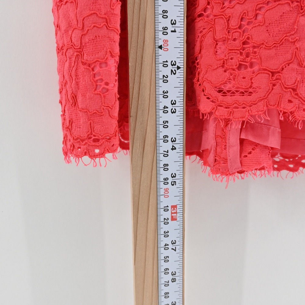 Kate Spade High Low Lace‎ Dress Size 00 Take A Walk On The Wild Side Geranium - Picture 5 of 13